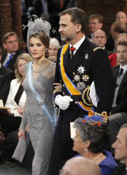 Los príncipes de España, Felipe y Letizia, en la coronación de Guillermo de Holanda