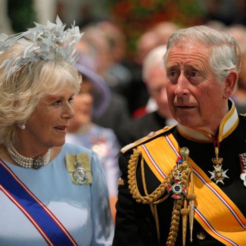 Carlos de Inglaterra y Camilla en la coronación en Holanda