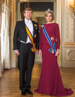Primer retrato de Guillermo y Máxima, Reyes de Holanda