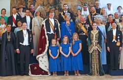 Foto de familia tras la coronación de Guillermo de Holanda