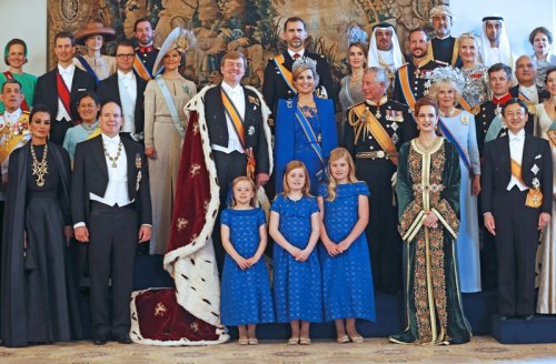 Foto de familia tras la coronación de Guillermo de Holanda