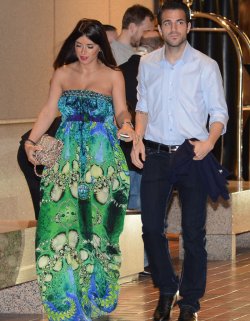 Daniella Semaan, novia de Cesc, en la cena del FC Barcelona