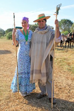 Fran Rivera y Lourdes Montes en la Romería del Rocío 2013