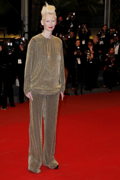 Tilda Swinton, un look andrógino en el Festival de Cannes 2013