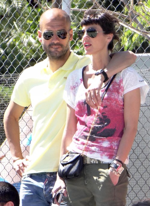 Pep Guardiola y su mujer, Cristina Serra