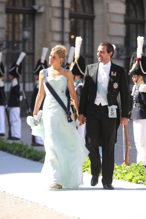 Nikolaos de Grecia y su mujer Tatiana en la Boda Real de Suecia