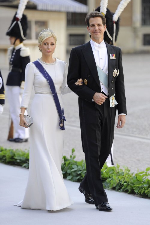 Marie-Chantal de Grecia y su marido Pablo de Grecia en la Boda Real de Grecia