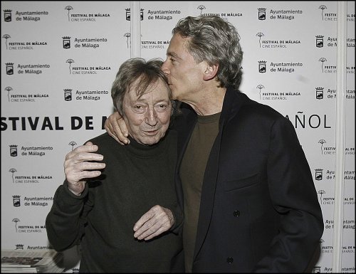 Elías Querejeta y Antonio Gasset en el festival de cine de Málaga