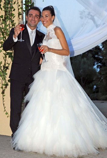 El vestido de novia de Nuria Cunillera en su boda con Xavi Hernández