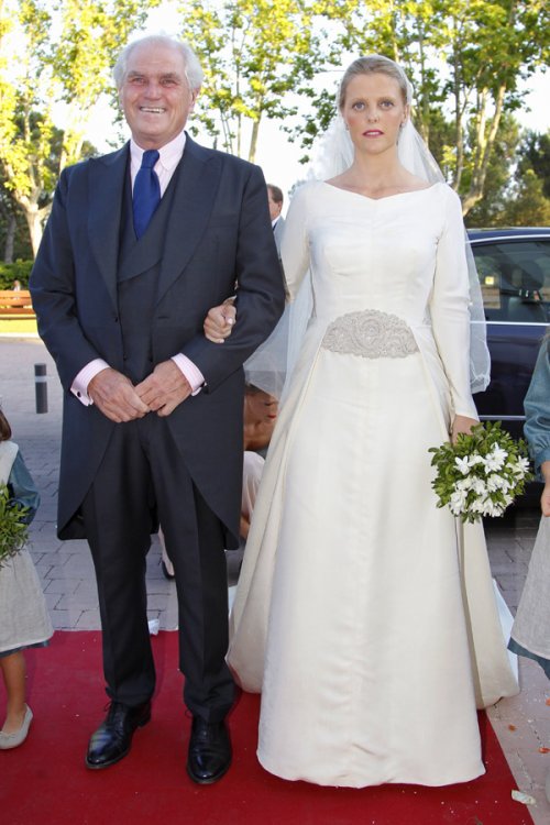Leticia con su padre Ramón Calderón durante su boda con Manuel Lastra