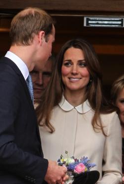 Kate Middleton y el Príncipe Guillermo felices antes de dar a luz