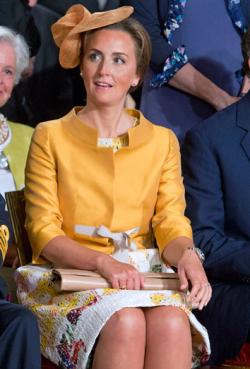 El look de la princesa Claire en la coronación de Felipe de Bélgica
