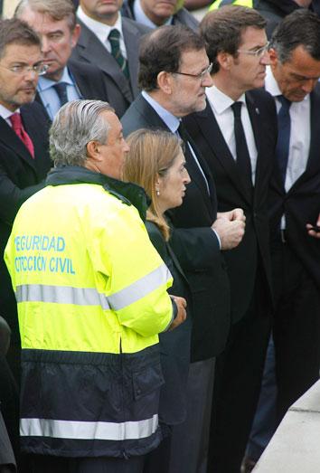 Rajoy llega al lugar de la tragedia de tren en Galicia después de su equivocación en el comunicado de condolencias