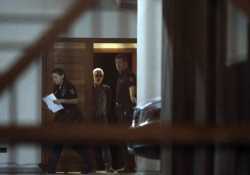 Francisco José Garzón Amo, el maquinista del tren accidentado de Santiago, saliendo del juzgado