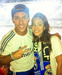 Sonia Walls y Kristian de GH 14 en el Bernabéu para ver al Real Madrid