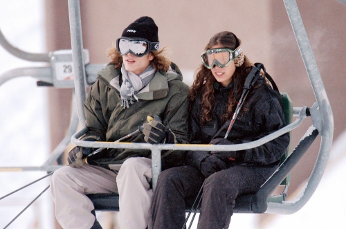 Tatiana Santo Domingo y Andrea Casiraghi disfrutando del esquí