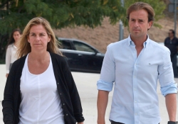 La ex tenista Arantxa Sánchez Vicario en el funeral de Álvaro Bultó