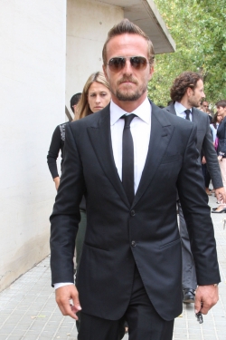 Sete Gibernau durante el funeral de su tío Álvaro Bultó