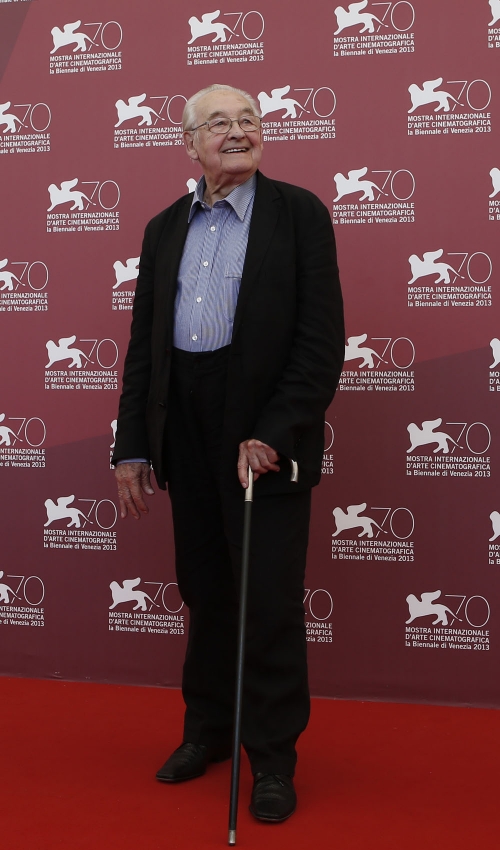 El director Andrzej Wajda en el Festival de Venecia 2013