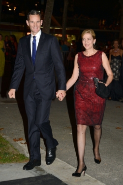 Urdangarín y la Infanta Cristina, en la boda de Pablo Lara y Anna Brufau