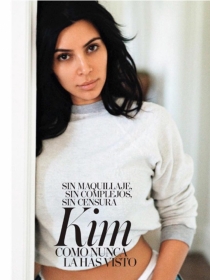 Kim Kardashian sin maquillaje para Vogue España