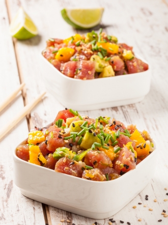 Ensalada hawaiana Ahi Poke
