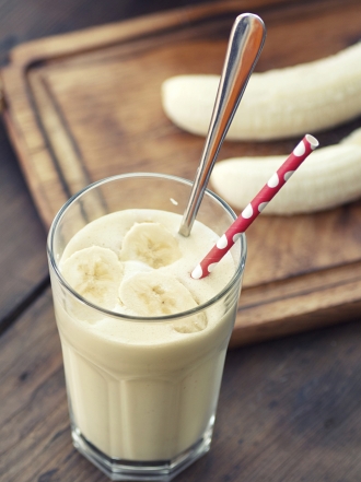 Batido de plátano con leche