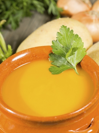 Crema de zanahorias con patatas tempranas