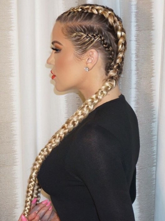Trenzas: las boxer braids de Khloé Kardashian paso a paso