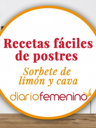 Recetas fáciles de postres: sorbete de limón y cava