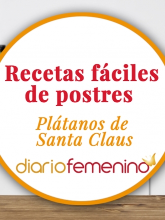 Recetas fáciles de postres navideños: Plátanos de Santa Claus