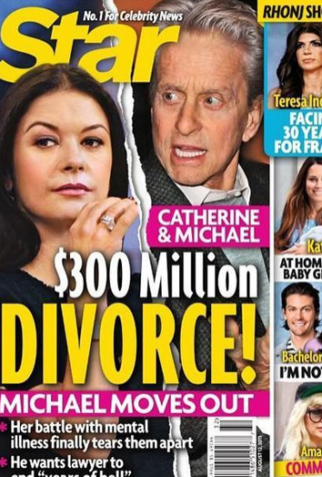 Catherine Zeta-Jones y Michael Douglas se divorcian según Star