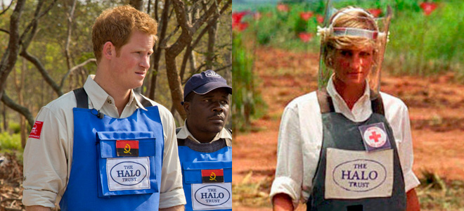 El príncipe Harry participa en labores humanitarias igual que hizo su madre Lady Di La teoría del asesinato de Lady Di toma fuerza, los militares en el punto de mira