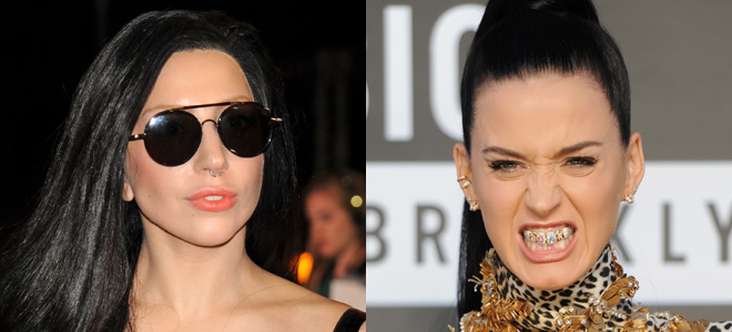 Las excentricidades de Lady Gaga y Katy Perry en la alfombra roja de los MTV VMA 2013 Las excentricidades de Lady Gaga y Katy Perry en la alfombra roja de los MTV VMA 2013