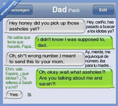 Cuando te equivocas al mandar el mensaje...