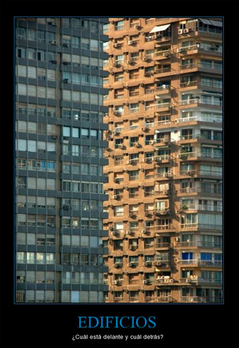 Ilusión óptica en la ciudad: ¿qué edificio está delante? Ilusión óptica en la ciudad: ¿qué edificio está delante?