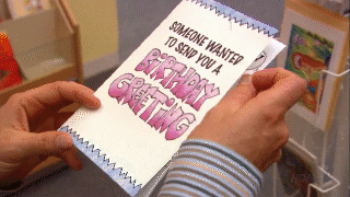 Una tarjeta original para felicitar un cumpleaños.  Una tarjeta original para felicitar un cumpleaños.