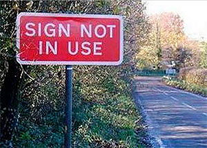 Las señales más confusas y ridículas. 