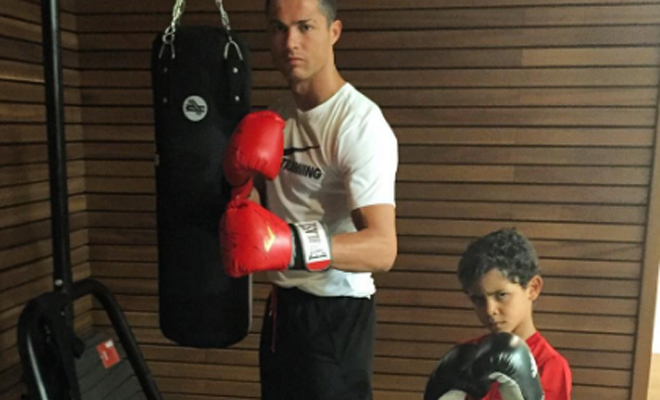 Cristiano Ronaldo, todo un padrazo. Entrenar Cristiano Ronaldo, todo un padrazo. Entrenar