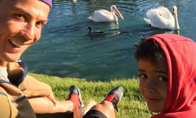 Cristiano Ronaldo, todo un padrazo, picnic Cristiano Ronaldo, todo un padrazo, picnic