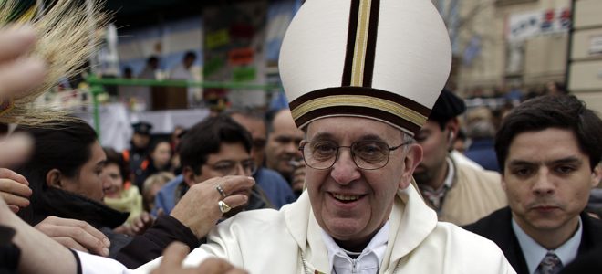 El Papa Francisco I junto a sus fieles