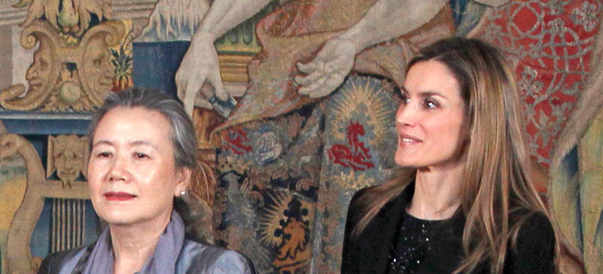 Letizia con la esposa de Ban Ki Moon. Letizia con la esposa de Ban Ki Moon.