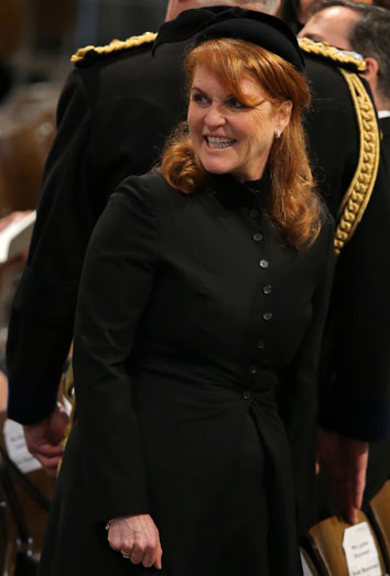 Sarah Ferguson funeral Thatcher.