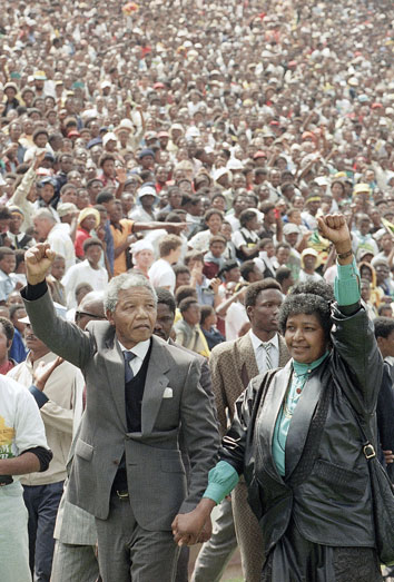 Nelson Mandela y su poder en Sudáfrica