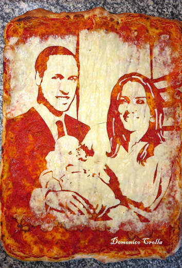 Kate Middleton y el Príncipe Guillermo en una pizza