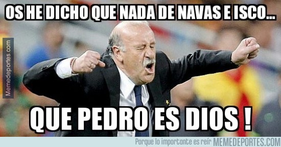 Del Bosque defendiendo a Pedro