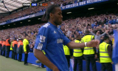 Celebación de Didier Drogba