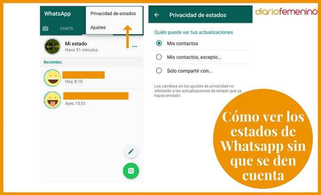 Trucos de Whatsapp sobre los estados Trucos de Whatsapp sobre los estados