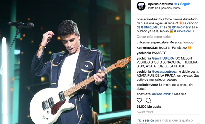 Alfred reivindica el feminismo en Operación Triunfo Alfred reivindica el feminismo en Operación Triunfo