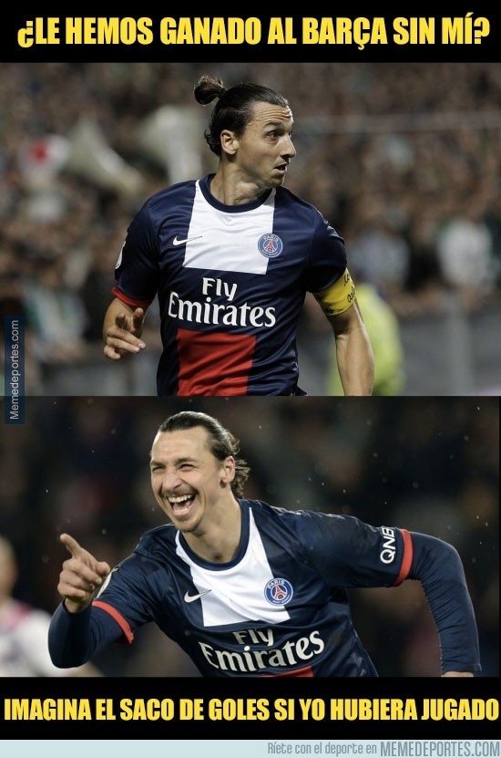 Ibrahimovic se alegra de la victoria del PSG